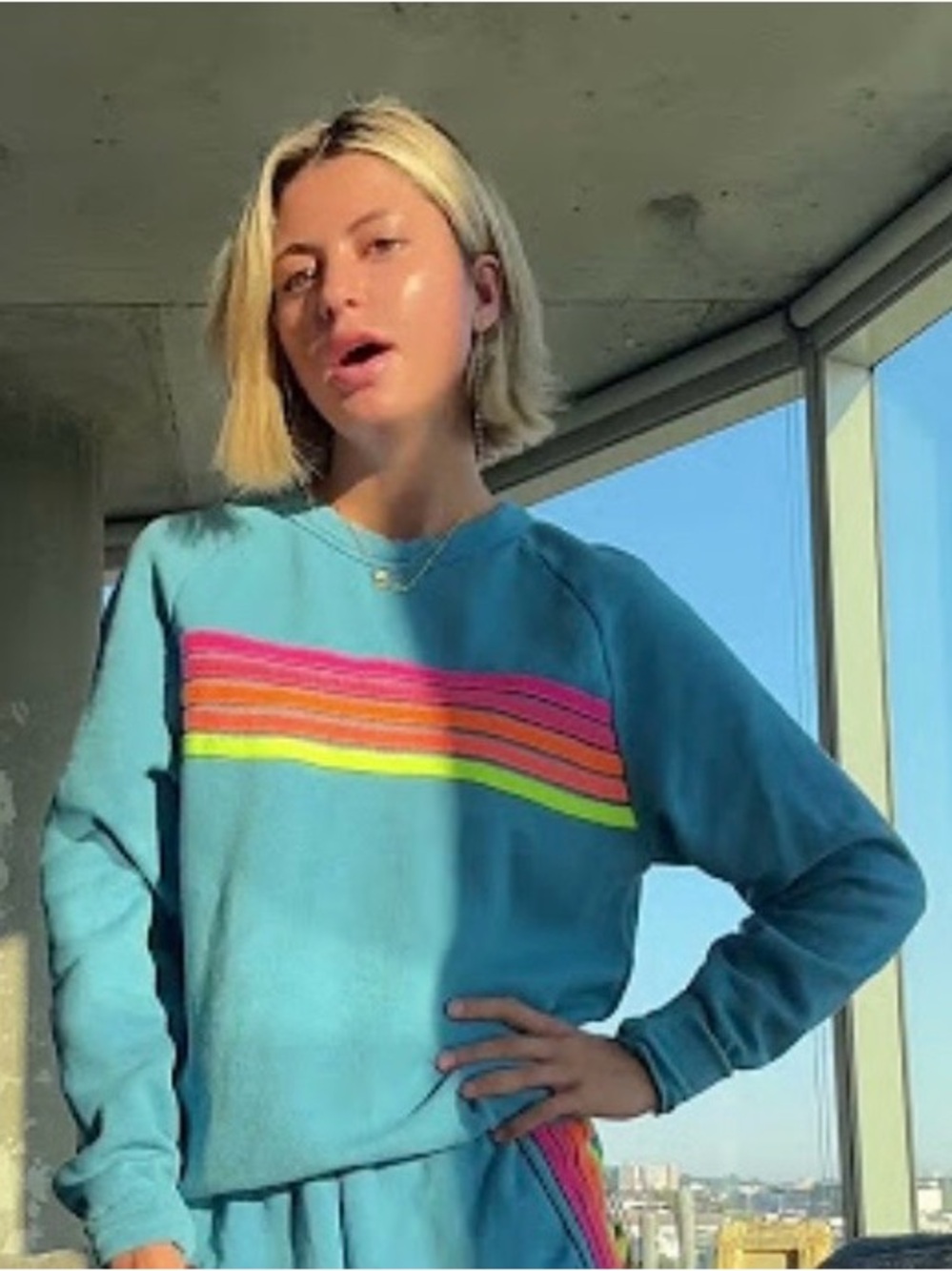 Aviator Nation 5 Stripe Crewneck Sweatshirt - Picture 16 of 16